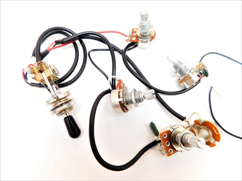 L.P. wiring harness / 2 vol, 2 tone with toggle switch and output jack