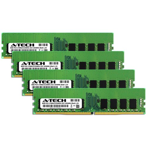 32GB 4x 8GB PC4-2133 ECC UDIMM Dell Precision T3430 T3440 T3450 T3630 Memory RAM - Picture 2 of 4