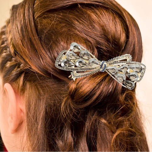 Hairpin Headgear Bride Rhinestones Barrettes Wedding Clip Clips Women - Picture 11 of 12