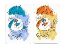 SWAP CARDS / Playing Cards  1950s - Cafe Pair - Vintage Collectable 