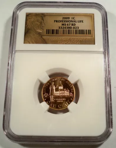 2009 NGC MS67RD PROFESSIONAL LIFE LINCOLN CENT 1c MS 67 RD RED