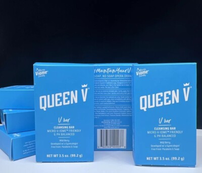 Queen V Cleansing Bar Wild Berry pH Balanced Feminine Soap 3.5oz