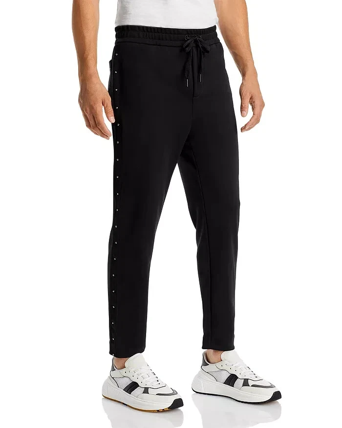 Moncler — Moncler Men's studded drawstring track pants Black Size Large L NEW $895