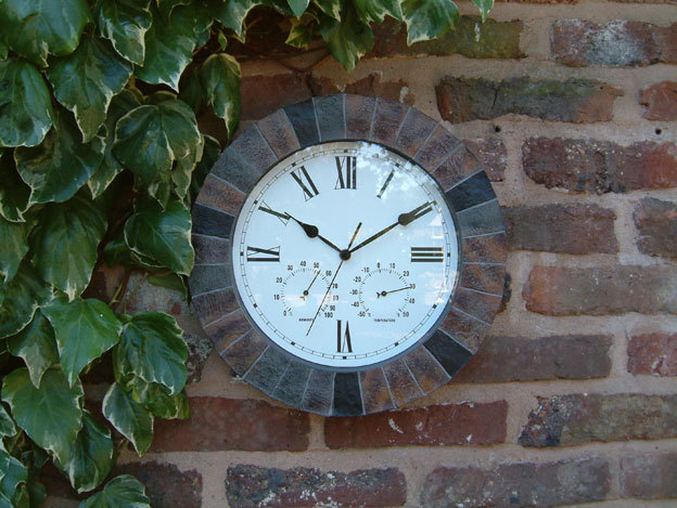 Reloj de Jardín Efecto Pizarra 35.5cm Relojes Parojo Exterior Decorativos Reloj de Jardín Efecto Pizarra 35.5cm Relojes Parojo Exterior Decorativos