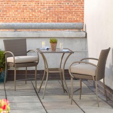 Threshold Camden 3 Piece Sling Balcony Height Patio Dining Set Ebay Hampton Bay Patio Chair Dining Table Bistro Set Balcony Height Bar 3 Piece Gray