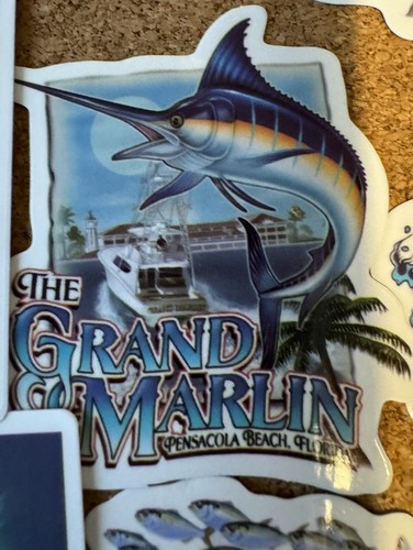 50 X SPORT FISHING FLORIDA BOX STICKERS , Waterproof Stickers TARPON, Barracuda - Picture 3 of 24