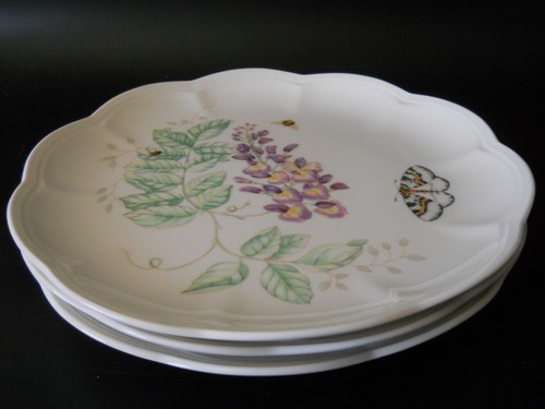 Platos de cena Lenox China Butterfly Meadow (3) 10 3/4" NUEVO en caja abierta - Imagen 8 de 8