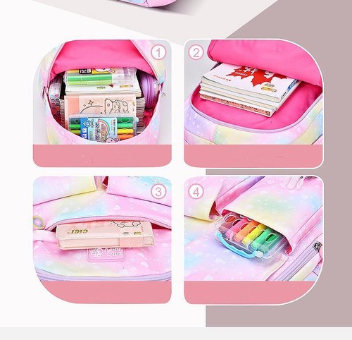 Princess School Bags Girls Rucksack Rare Colors Elementary Orthopedic Backpack - Picture 10 of 28