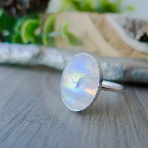Bonito Piedra Luna Preciosa 925 Plata de Ley Hecho a Mano Anillo All Talla AC-35 - Imagen 7 de 7