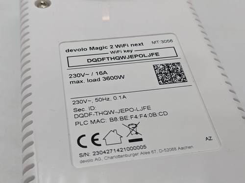 EU PLUG Devolo Magic 2 WiFi Next Add-On powerline adapter dual LAN MT3056 - Afbeelding 7 van 12