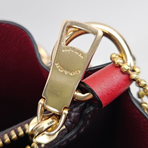 Coach Mollie 22 Bucket Bag In Signature Canvas CA582 IM/Brown 1941 RED NWT - Picture 10 of 10