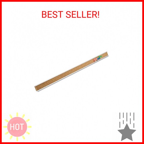 Quartet Bulletin Bar Strip, Cork Board, 48" x 1", Aluminum Frame, Beige (2006)