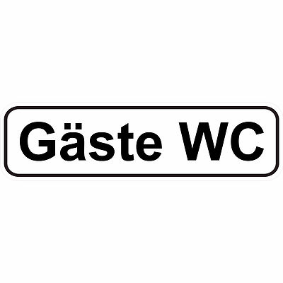 Toilettenschild 180 x 50 mm "Gäste WC" • Aufkleber Folie ...