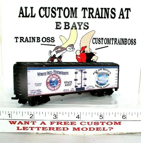 HO SCALE CUSTOM LETTERED WHITE PASS & YUKON RR FAT ASS BETTYS REEFER ๐๐๐๐ - Picture 2 of 14
