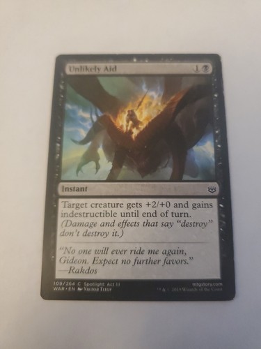 MTG Unlikely Aid War of the Spark 109/264 Regular Common - Picture 1 of 2