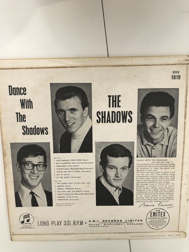 The Shadows DANCE WITH THE SHADOWS Columbia SX 1619 Mono 1964 VINYL LP RECORD - Picture 6 of 6