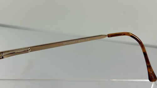 Broadway Eyeglass Frames B702 Wire Rimmed Glasses Gold Tone Metal 49-19-140 - Picture 3 of 8