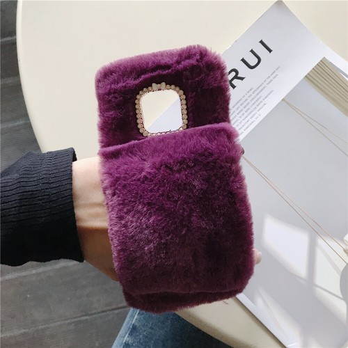 Soft Warm Fluffy Furry Plush Shockproof Case Cover Skin for iPhone 11 Pro 8 7 - Picture 18 of 24