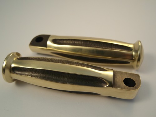 Harley-Davidson Repose-Pieds Laiton Fait, Custom Projets - Picture 2 of 3