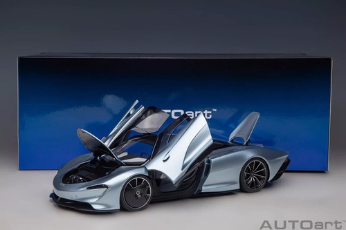 1/18 McLaren Speedtail Azul Congelado con Maletas Modelo Coche por AUTOart 76086 - Imagen 3 de 16