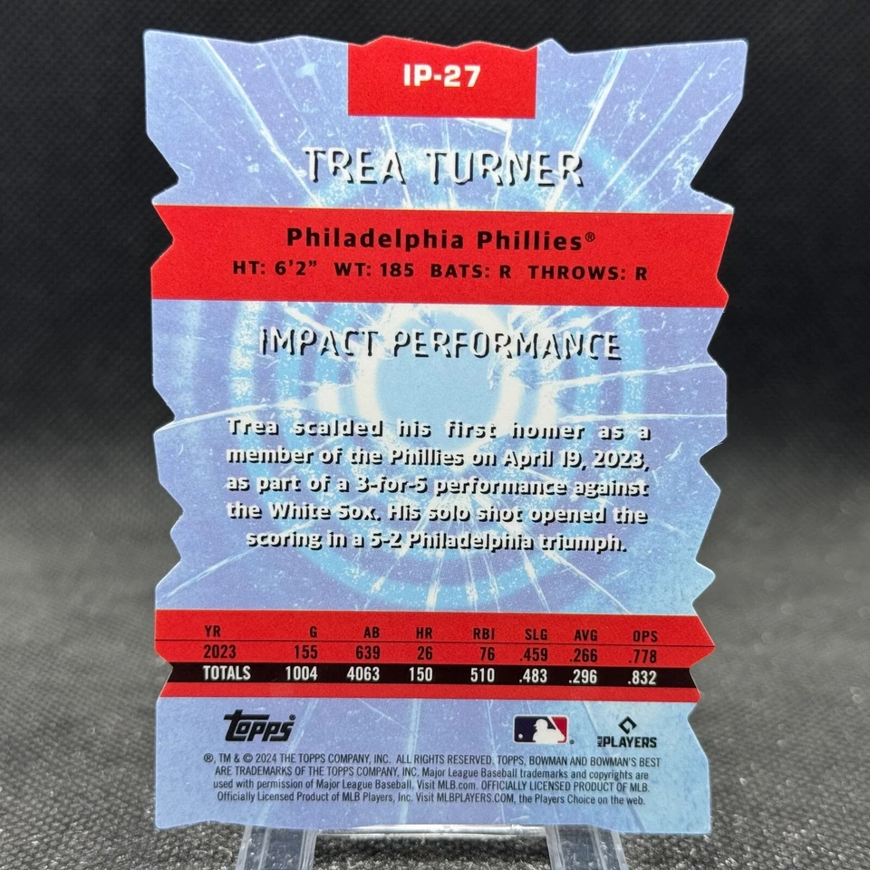 Trea Turner 2024 Bowman's Best Baseball Impact Players Mini Diamond #IP-27 - Image 2 of 2