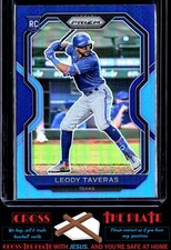 1-2021 Panini Prizm RC Navy Blue/Carolina Blue Prizm Leody Taveras Rangers #127