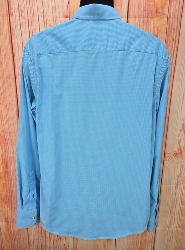 Untuckit Mens Slim Fit Large Blue Long Sleeve Button-Up Shirt - Picture 2 of 6