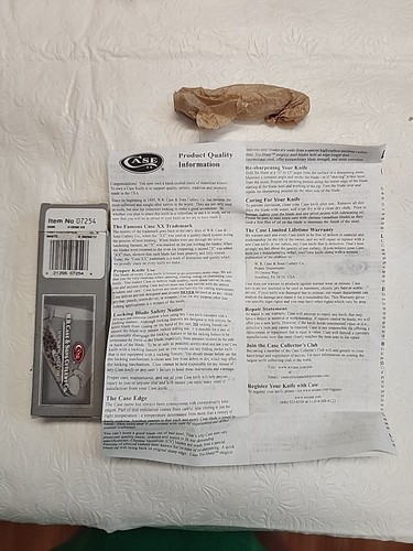 Red Case Logo USA Tiny Toothpick Red Handle Folding Knife 610096 SS - Picture 13 of 13