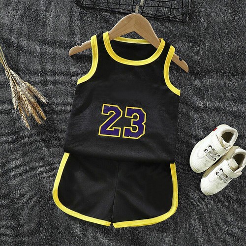 Niños Niños Niñas Ropa Verano Baloncesto Trajes Ropa deportiva Chaleco Pantalones cortos Traje - Imagen 27 de 29