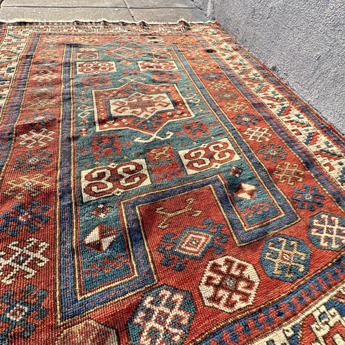 Auth; 19th C Fakhralo Kazak Caucasian Rug Collectors Beauty. 43X54 NR - Picture 9 of 23