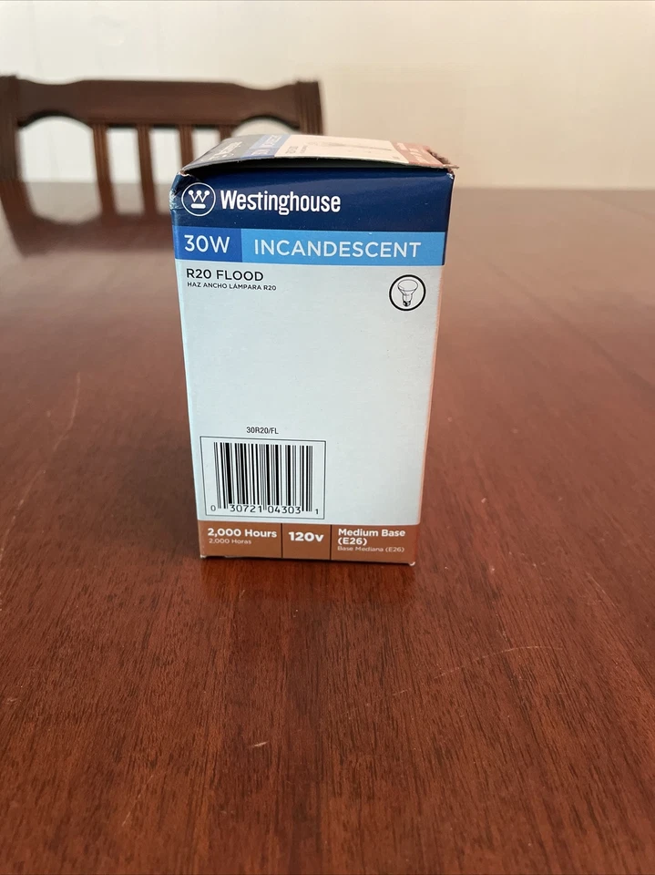 BULB-FLD 30W R20 M BASE by WESTINGHOUSE MfrPartNo 04303, PartNo 4303, by Westing - Image 2 of 4