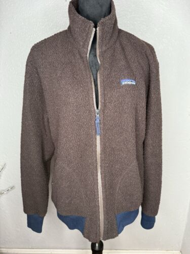 Patagonia Men's Sz Medium Full Zip Woolyester Fleece Jacket Brown Wool Blend - Picture 2 of 14