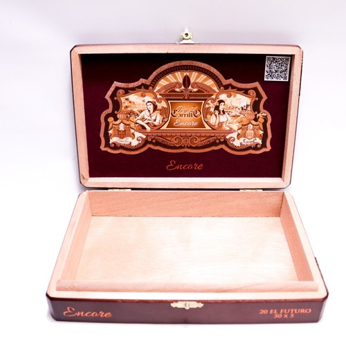 Caja de cigarros de madera vacía Pérez Carrillo Encore El Futuro 9,25" x 6" x 1,75" - Imagen 4 de 10