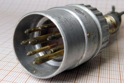 Military microphone silver-plated connector 8-PIN - Zdjęcie 3 z 7