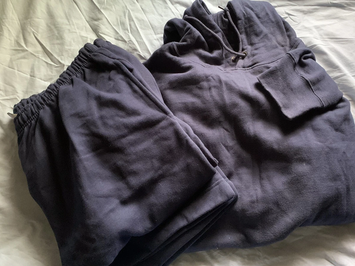 Eastbay Heavy Weight 3XL Hooded Sweatsuit in Navy Blue. NWOT. | eBay