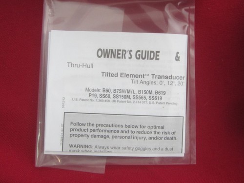 Garmin Airmar P19 Montaje a través del casco 12* Transductor de elemento inclinado P# 010-10218-21 - Imagen 4 de 6