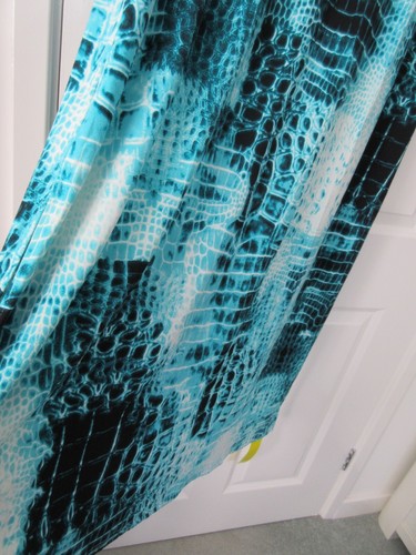 Stunning turquoise animal print sleeveless dress size 24 Anna Scholz - Picture 10 of 13