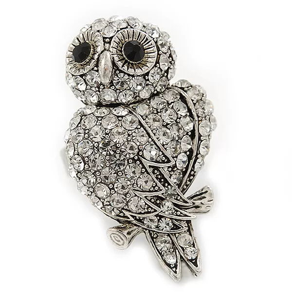 Swarovski crystal owl ring sale
