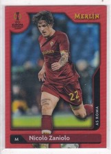 2021-22 Topps Merlin Chrome UEFA #41 Nicolo Zaniolo Red Refractor 7/10 Roma