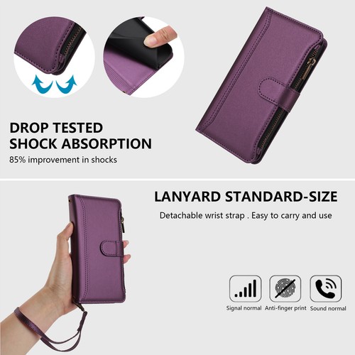 For iPhone 16 16Pro 16Max 15 Pro Max 16 E Leather Wallet 9 Cards Flip back Cover - 第 11/13 張圖片
