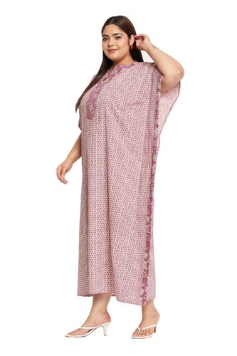 Women Long Casual Loose Printed Cotton Kaftan Plus Size Boho Maxi Kimono Caftan - Picture 123 of 142