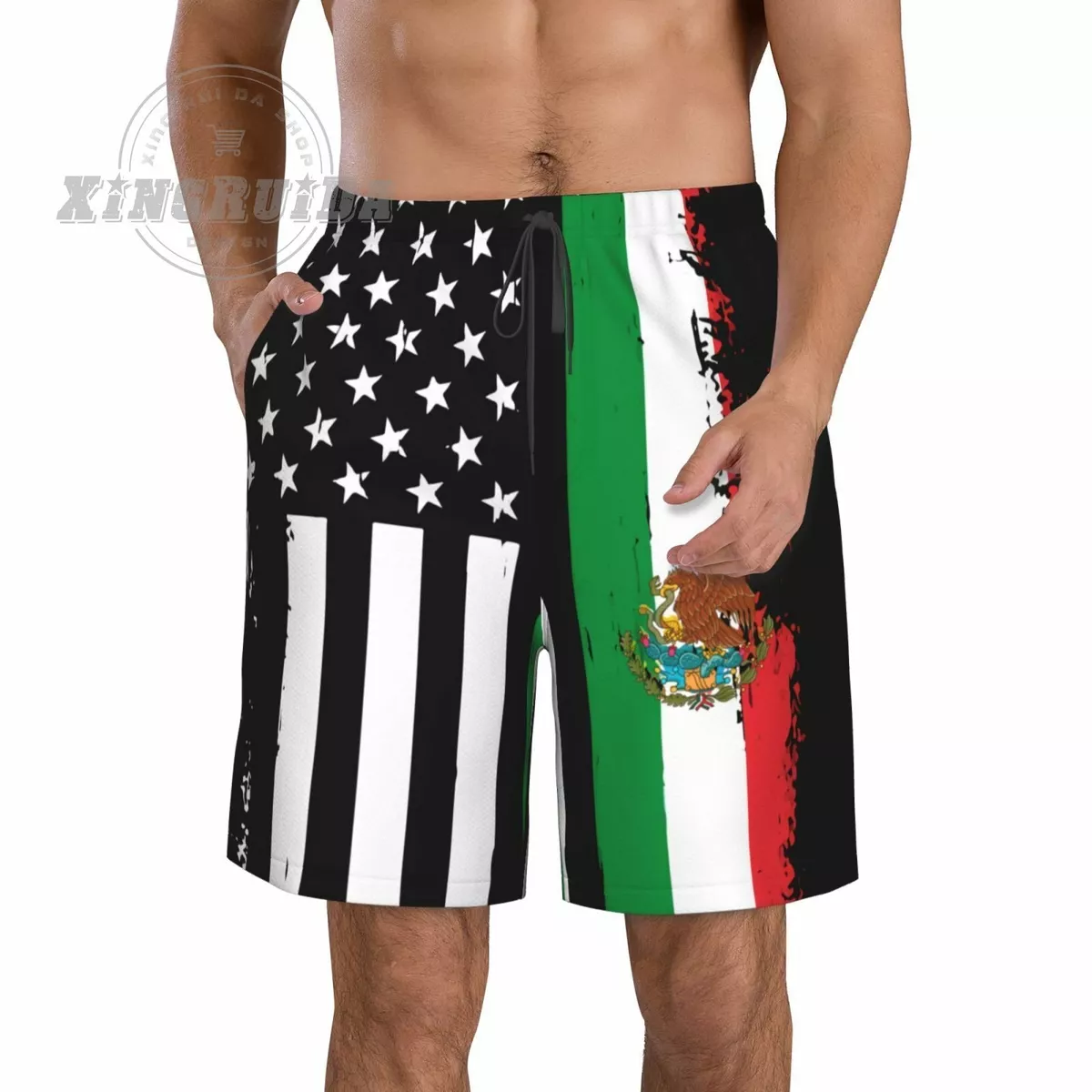 Mexican flag swim trunks new arrivals