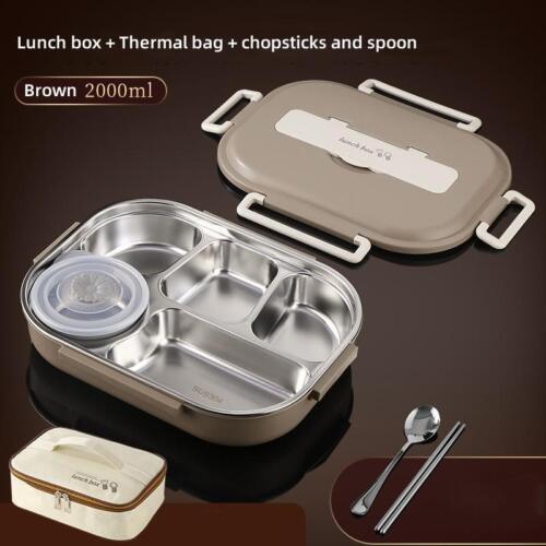 Contenitore Alimenti Coibentato Portatile Rettangolare Acciaio Inox Multicolore Solido - Foto 25 di 29