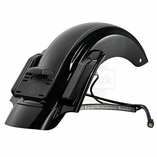 Vívido negro CVO sistema de guardabarros trasero para 2014 + Harley Davidson Street Road Glide - Imagen 9 de 11