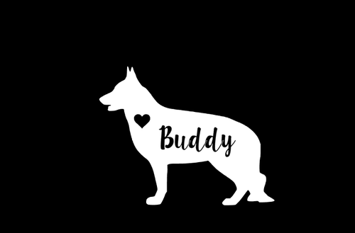 German Shepherd Sticker Vinyl Decal Custom Made with your dog's name Personalize - Picture 6 of 16