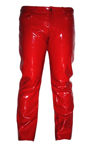 Maßanfertigung Lack Hose in Vinyl Qualität div Farben 5 Pocket Style Knopfleiste - Picture 36 of 43