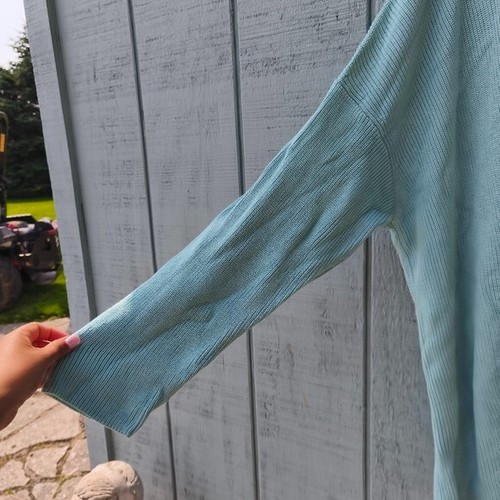 Neu mit Etikett J Jill Baumwolle offen kastig Cardigan Gr. 3X kanalblau minimalistisch bequem - Bild 2 von 10