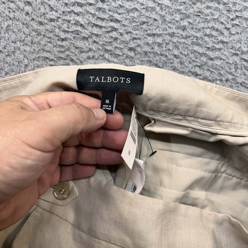 Linen Pants Womens Talbots Ankle Size 16X31 in Baggy Straight NWT - Picture 13 of 15