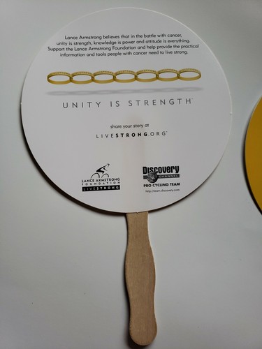 Lance Armstrong Livestrong Foundation "LANCE FAN" Sign NEW Qty 2 - Picture 2 of 2