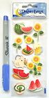 Pig Flower Watermelon Picnic - Scrapbooking Card Stickers (New) 3 Decembers